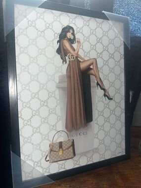 •Sipping In Style• Glass Fashion Artwork - New